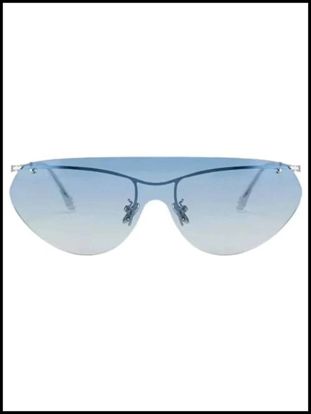 Oversized Square Flat Top Shield Sunglasses UV400 Unisex